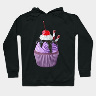 Blue Berry ice Cream Illustration Hoodie